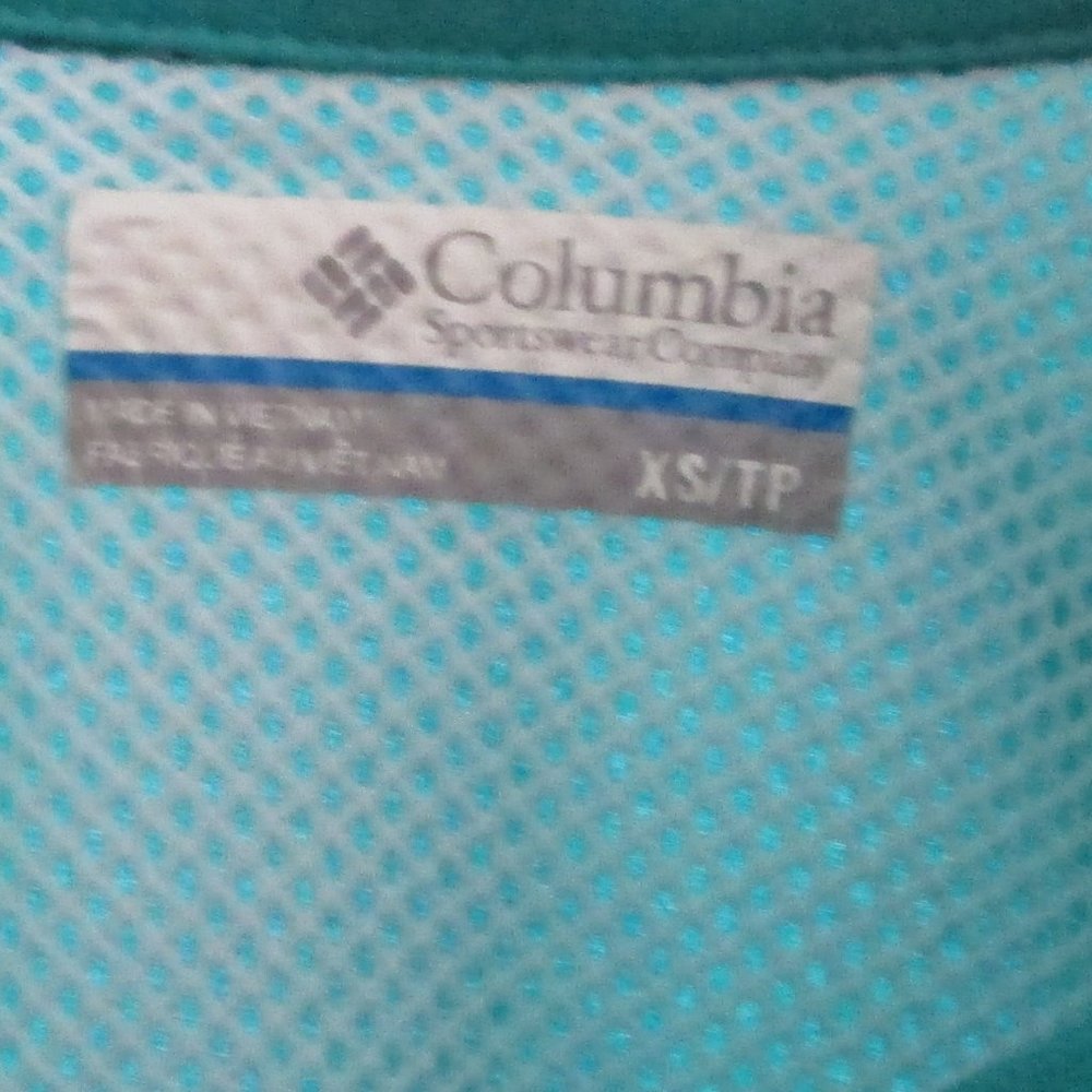 Columbia Womens PFG Sun Protection Green Pleated Long Sleeve Shirt Size … - Picture 6 of 10